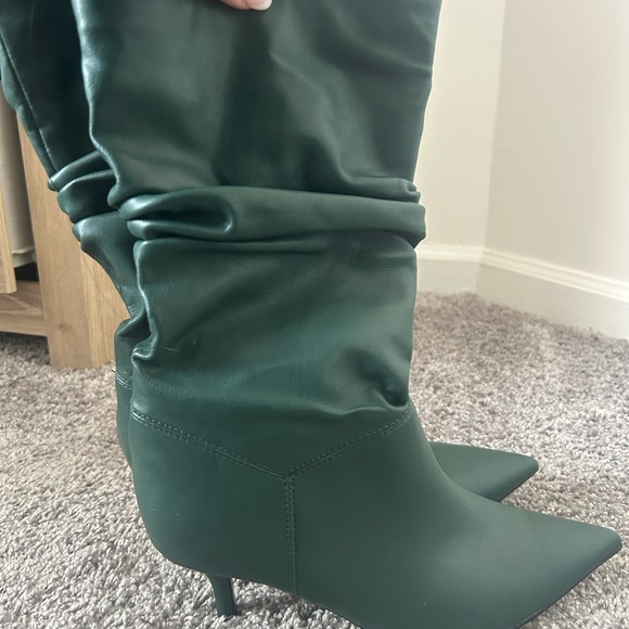 Marc Fisher Dark Green Heeled Boots - Picture 2 of 3